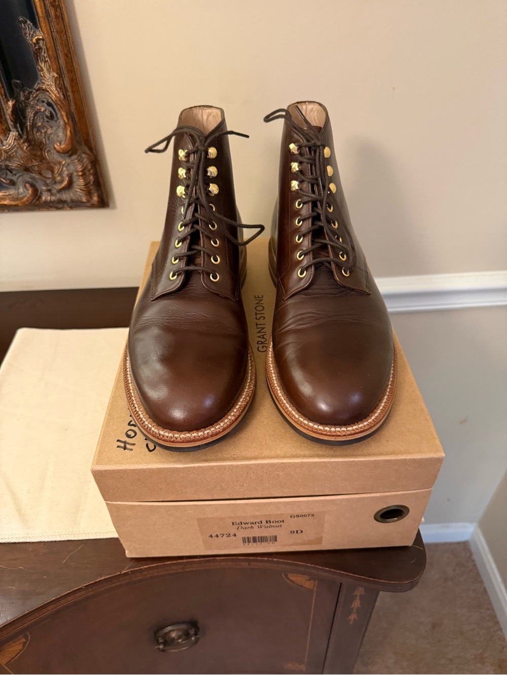 Grant Stone Edward Boot in Dark Walnut Chromexcel